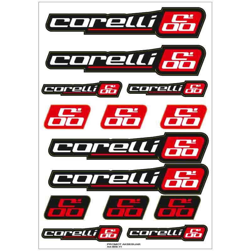 CORELLİ BİSİKLET KADRO STİCKER SETİ 03