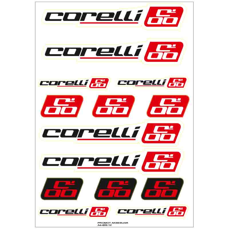 CORELLİ BİSİKLET KADRO STİCKER SETİ 04