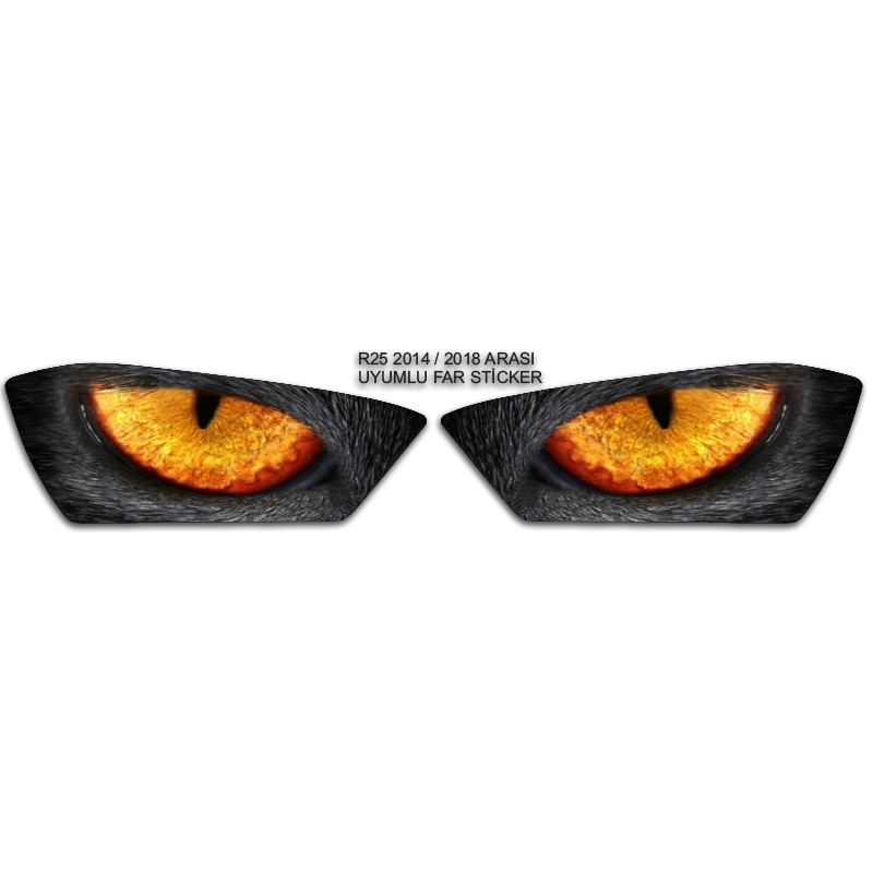 R25 2014/2018 UYUMLU FAR KAPLAMA STİCKER TURUNCU