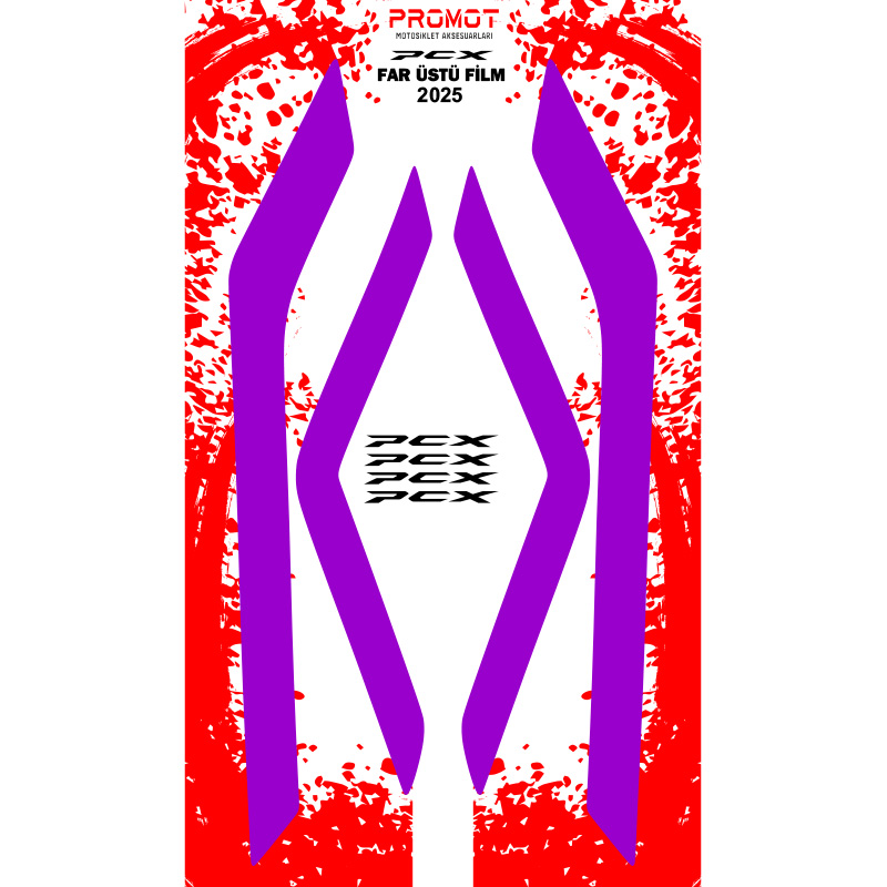 PCX 125/150 UYUMLU FAR KAPLAMA STİCKER 2025 MODEL 3