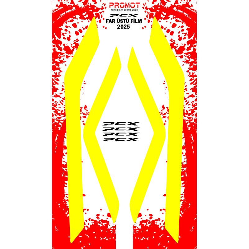 PCX 125/150 UYUMLU FAR KAPLAMA STİCKER 2025 MODEL 5