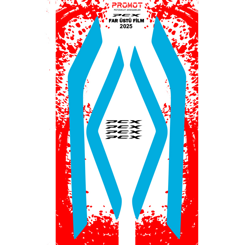 PCX 125/150 UYUMLU FAR KAPLAMA STİCKER 2025 MODEL 6