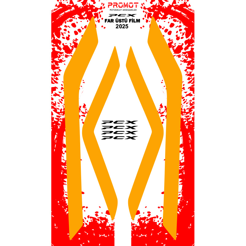 PCX 125/150 UYUMLU FAR KAPLAMA STİCKER 2025 MODEL 7