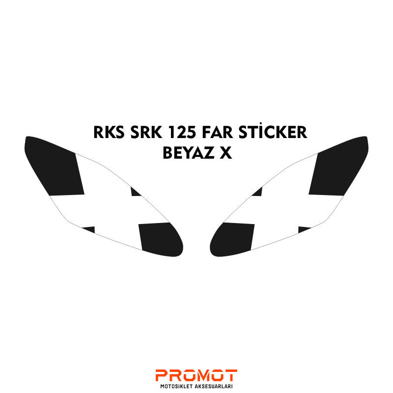 RKS SRK 125R UYUMLU FAR KAPLAMA STİCKER BEYAZ X