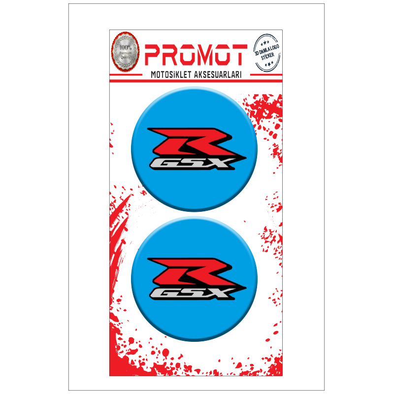 GSXR SUZUKI 3D KABARTMALI DAMLA STİCKER 5CMx5CM 03