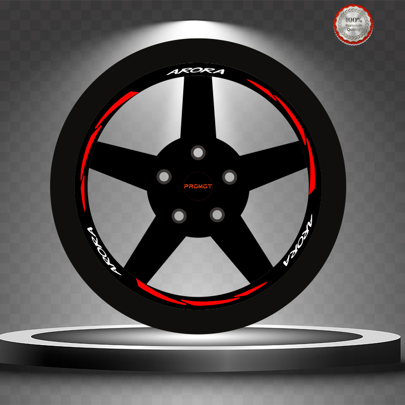 ARORA REKLEFTİF KIRMIZI 3 PARÇALI JANT ŞERİDİ