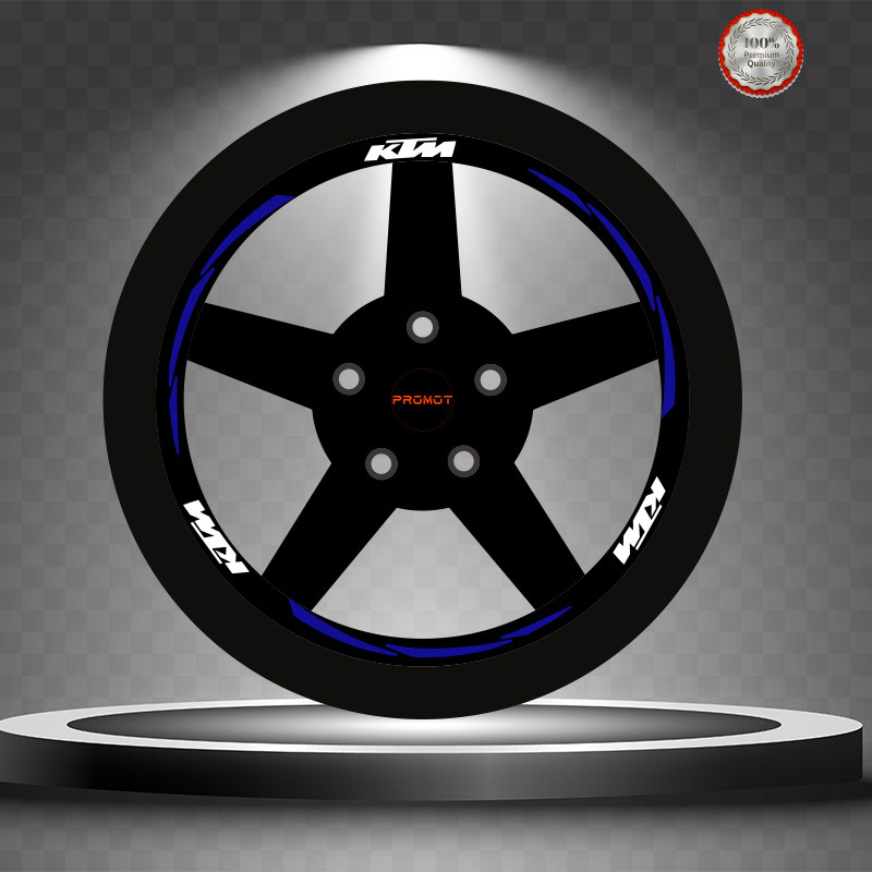 KTM REKLEFTİF MAVİ 3 PARÇALI JANT ŞERİDİ