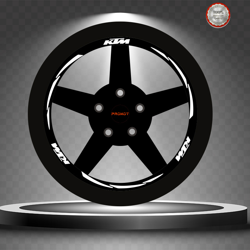 KTM REKLEFTİF BEYAZ 3 PARÇALI JANT ŞERİDİ