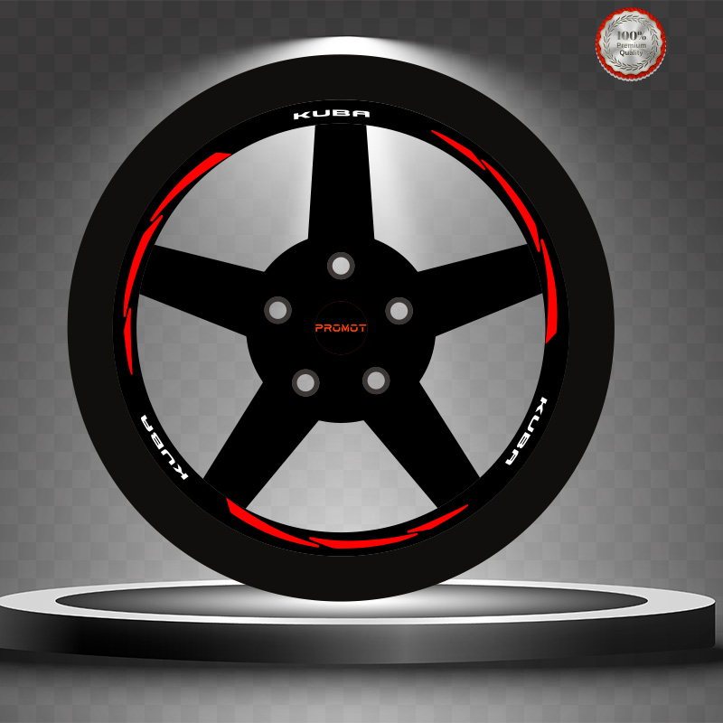 KUBA REKLEFTİF KIRMIZI 3 PARÇALI JANT ŞERİDİ