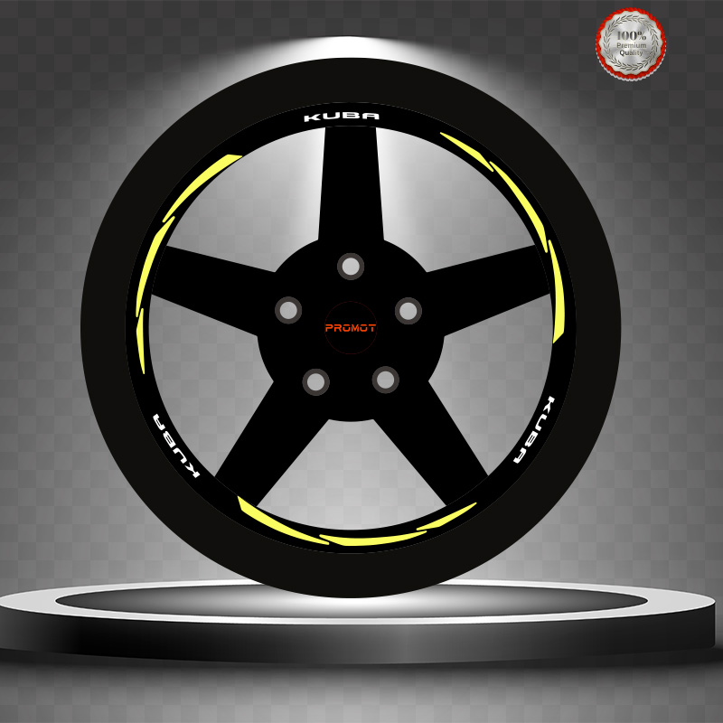 KUBA REKLEFTİF SARI 3 PARÇALI JANT ŞERİDİ