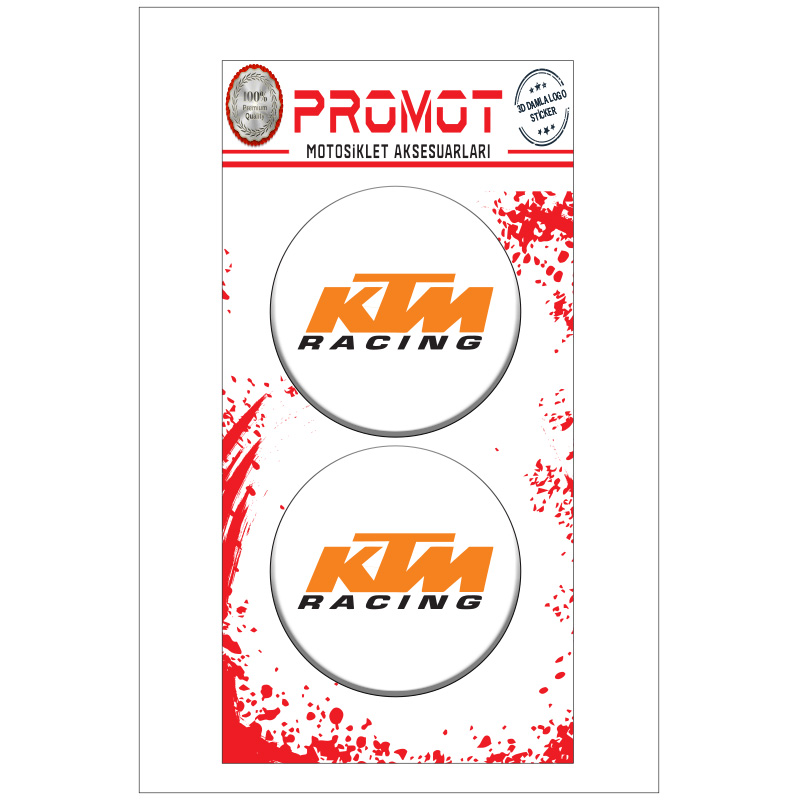 KTM 3D KABARTMALI DAMLA STİCKER 5CMx5CM 04