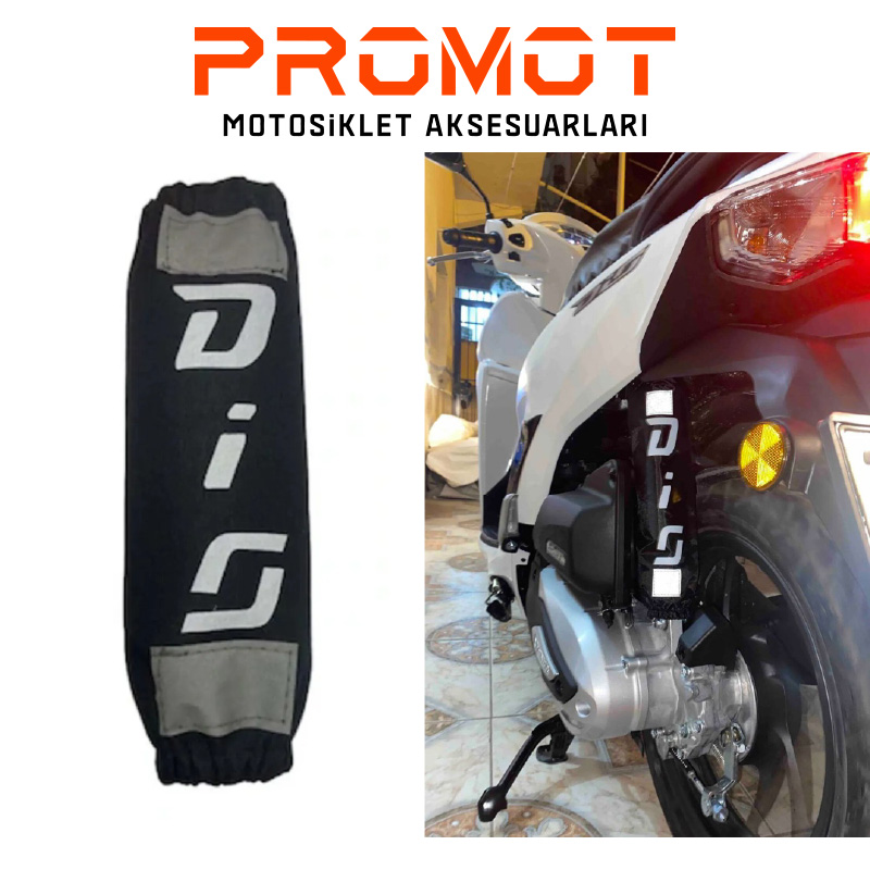 HONDA DİO BEYAZ AMORTİSÖR KILIFI REFLEKTÖRLÜ