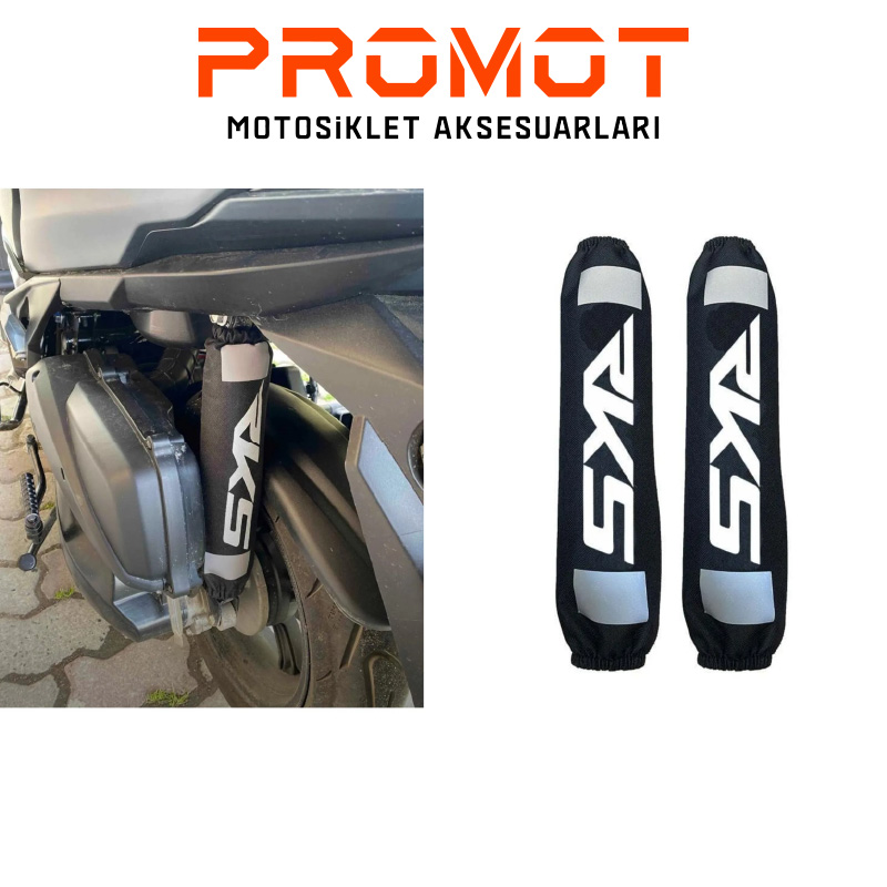 RKS BEYAZ AMORTİSÖR KILIFI REFLEKTÖRLÜ