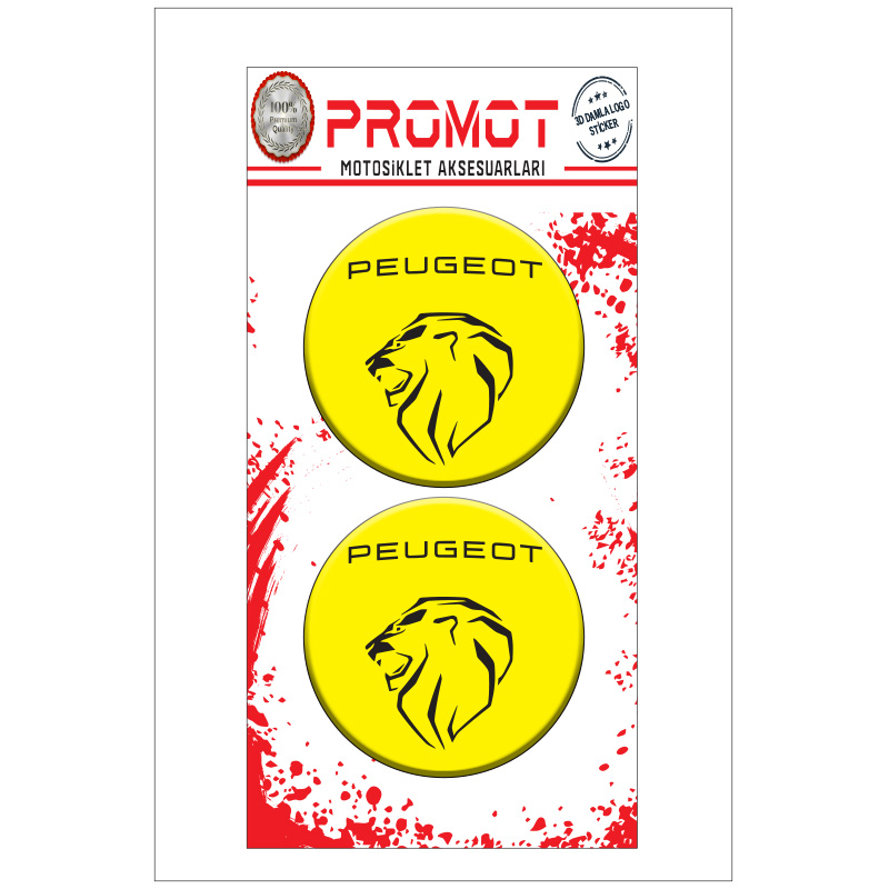 PEUGEOT 3D DAMLA 2 Lİ STİCKER LOGO 8