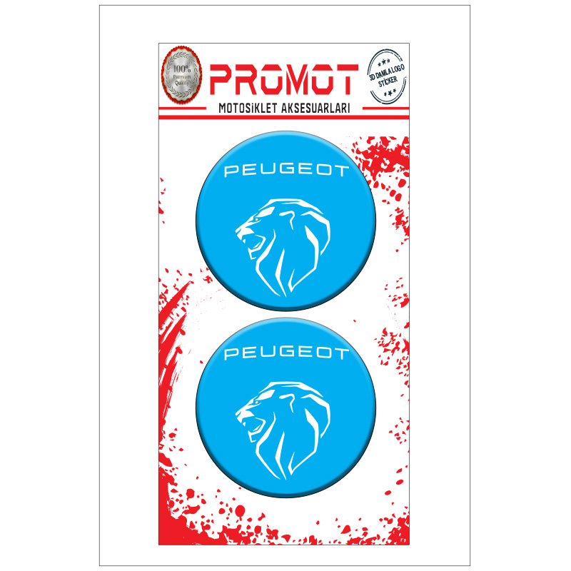 PEUGEOT 3D DAMLA 2 Lİ STİCKER LOGO 9