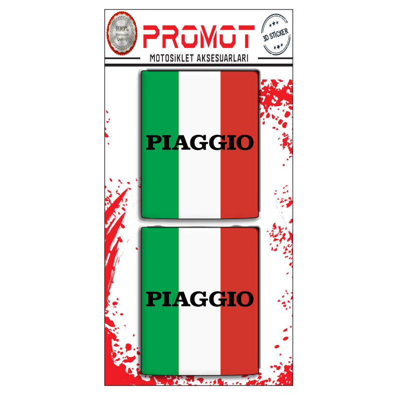 PİAGGİO UYUMLU 3D DAMLA LOGO  STİCKER 2