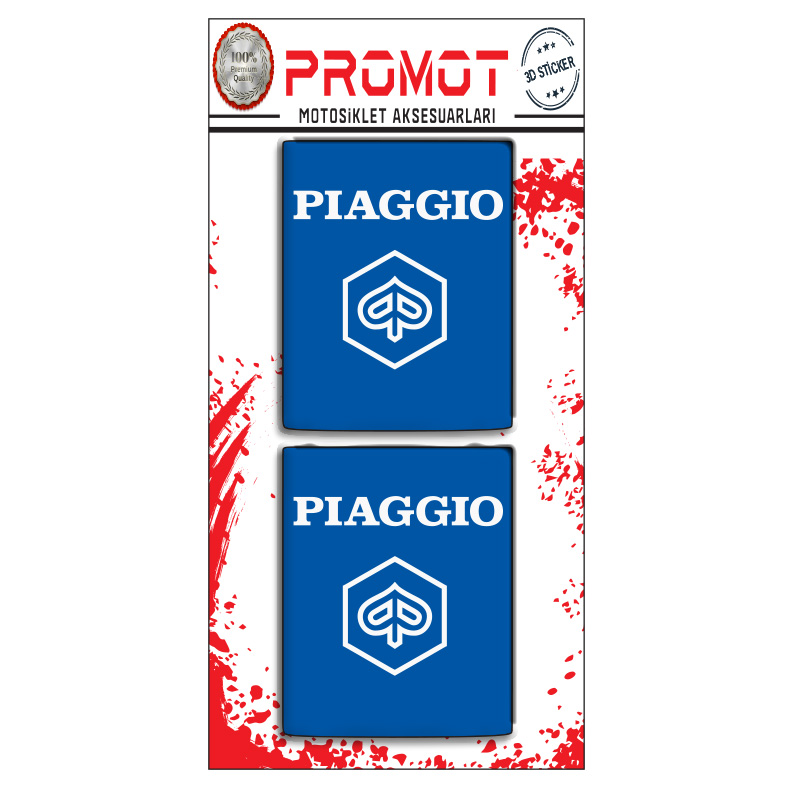 PİAGGİO UYUMLU 3D DAMLA LOGO  STİCKER 4