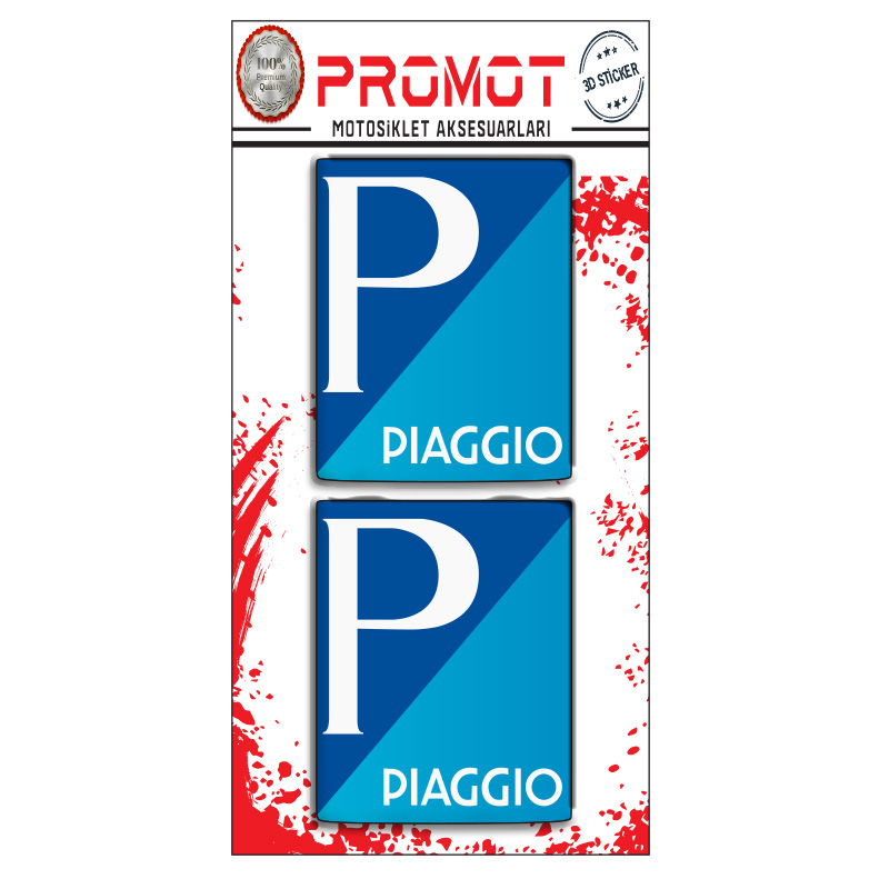 PİAGGİO UYUMLU 3D DAMLA LOGO  STİCKER 6