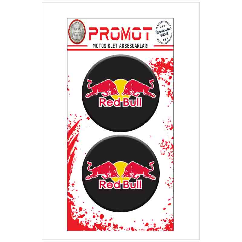 REDBULL 3D DAMLA 2 Lİ STİCKER LOGO 1
