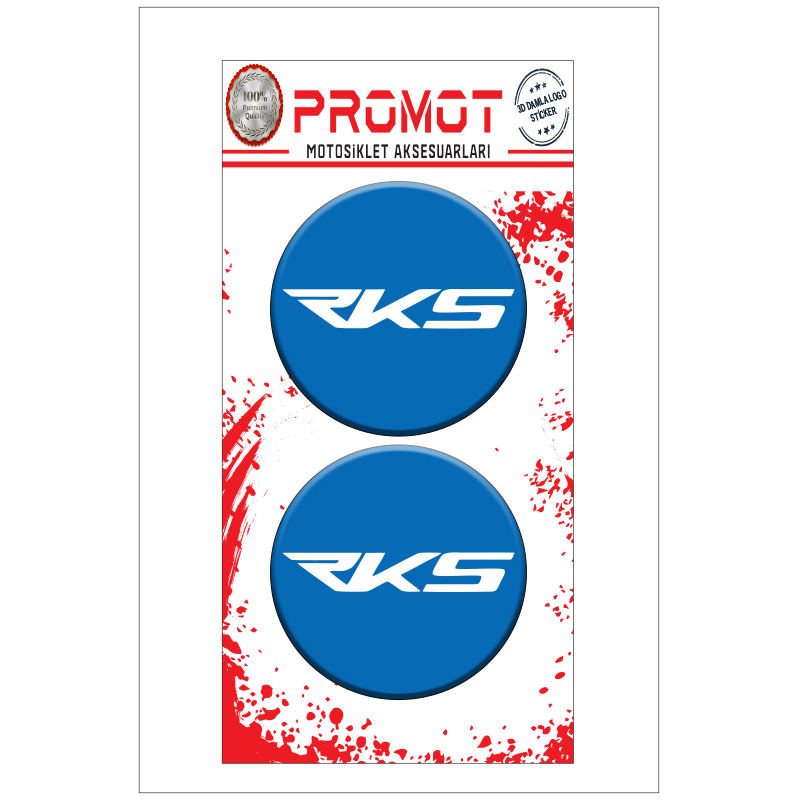 RKS TASARIMLI 3D KABARTMALI DAMLA LOGO STİCKER 5cm 02