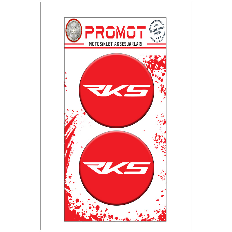 RKS TASARIMLI 3D KABARTMALI DAMLA LOGO STİCKER 5cm 03