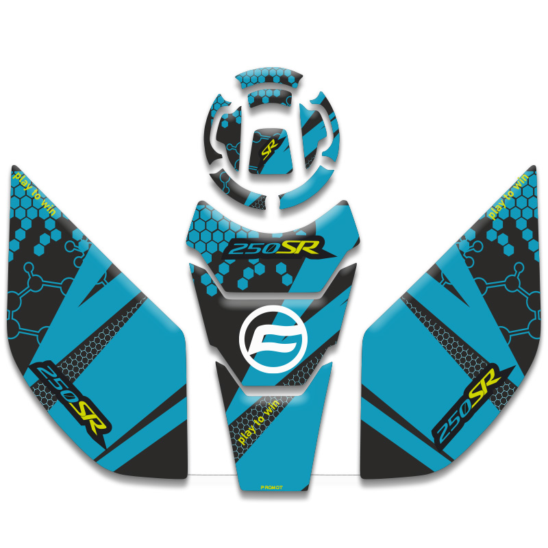 CF MOTO 250 SR TANK PAD SET (2016/ 2023) UYUMLU 01