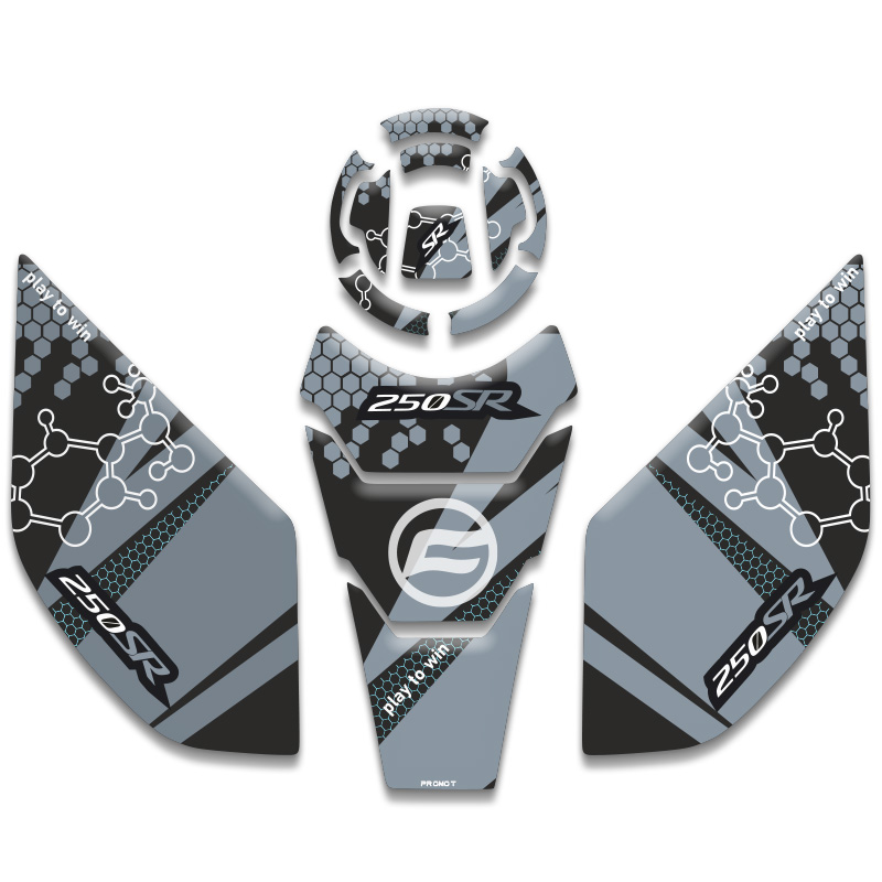 CF MOTO 250 SR TANK PAD SET (2016/ 2023) UYUMLU 03