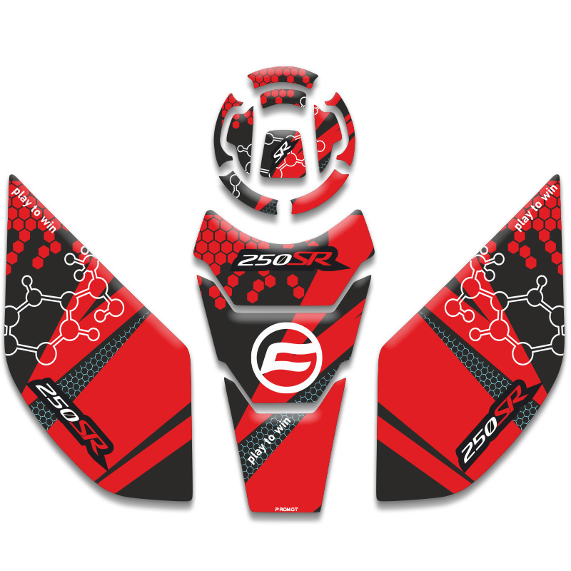 CF MOTO 250 SR TANK PAD SET (2016/ 2023) UYUMLU 04