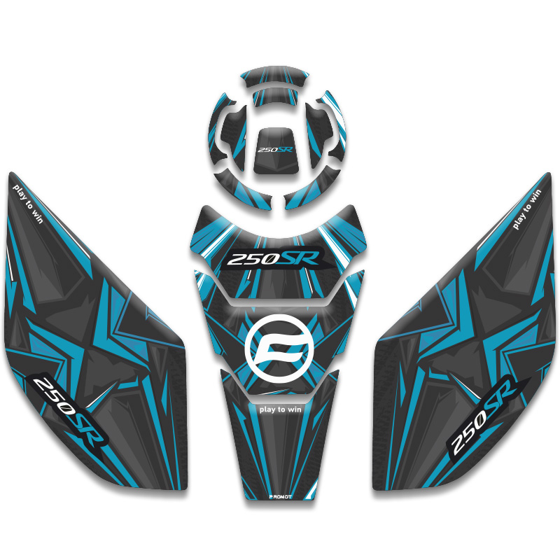 CF MOTO 250 SR TANK PAD SET (2016/ 2023) UYUMLU 05