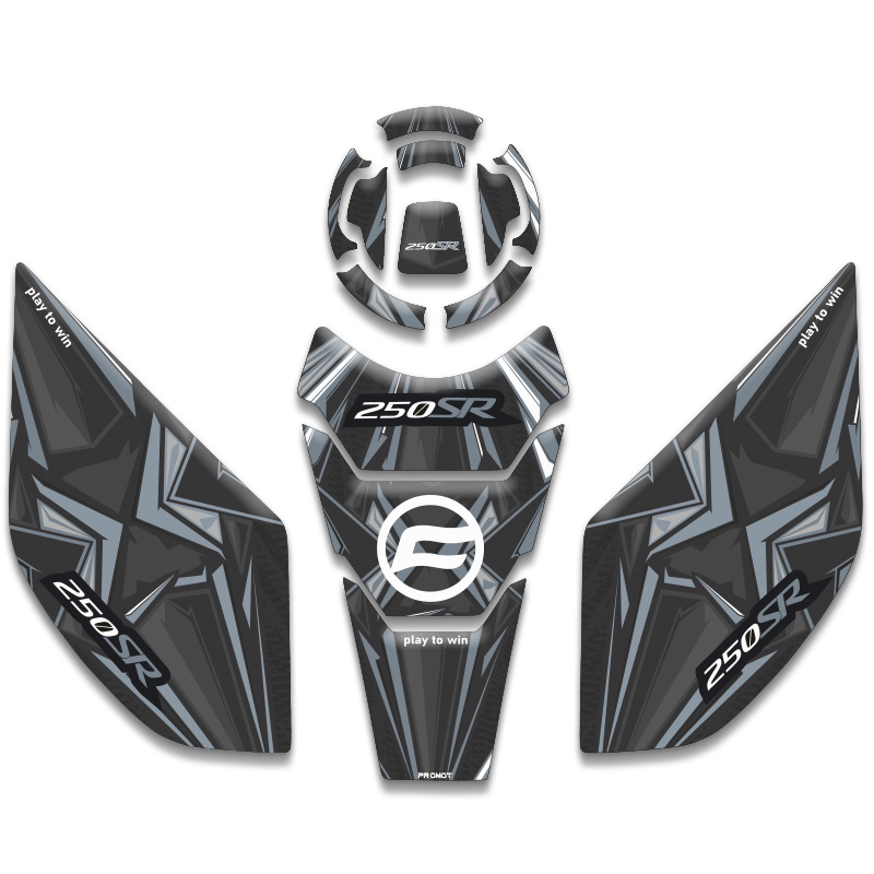 CF MOTO 250 SR TANK PAD SET (2016/ 2023) UYUMLU 07