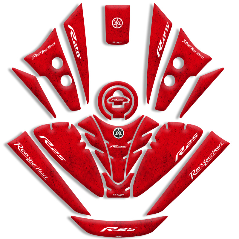 YAMAHA R25 TANK PAD FULL SET (2019/2024) UYUMLU 04