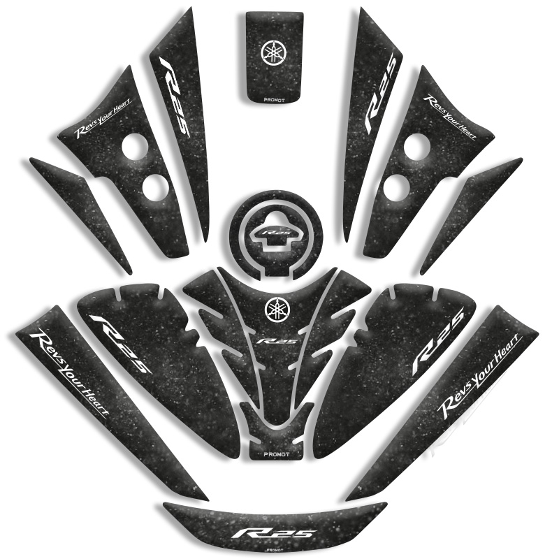 YAMAHA R25 TANK PAD FULL SET (2019/2024) UYUMLU 05