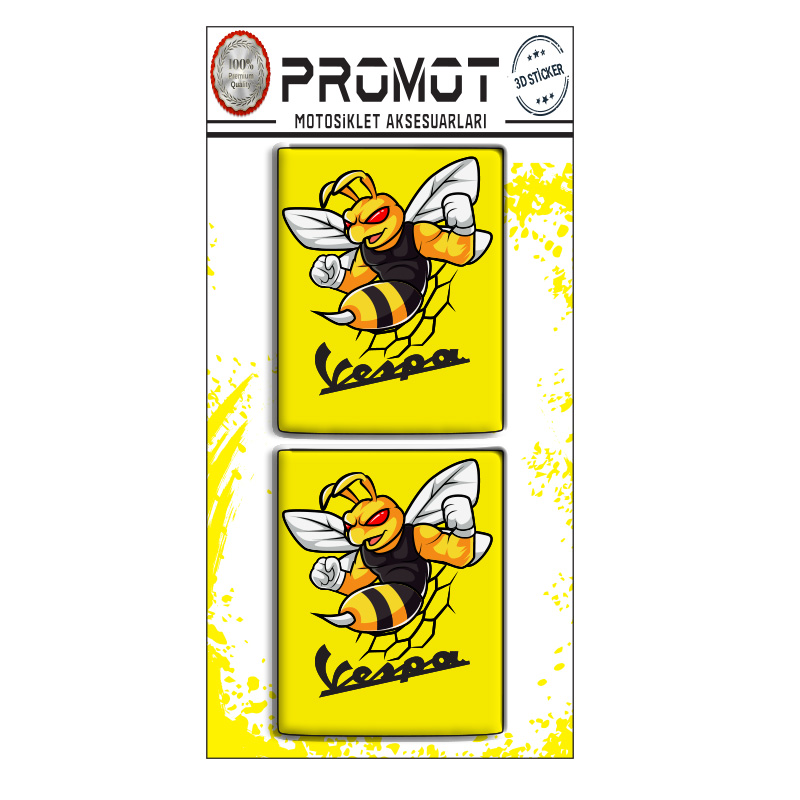 VESPA 3D DAMLA LOGO 2 Lİ  STİCKER 4