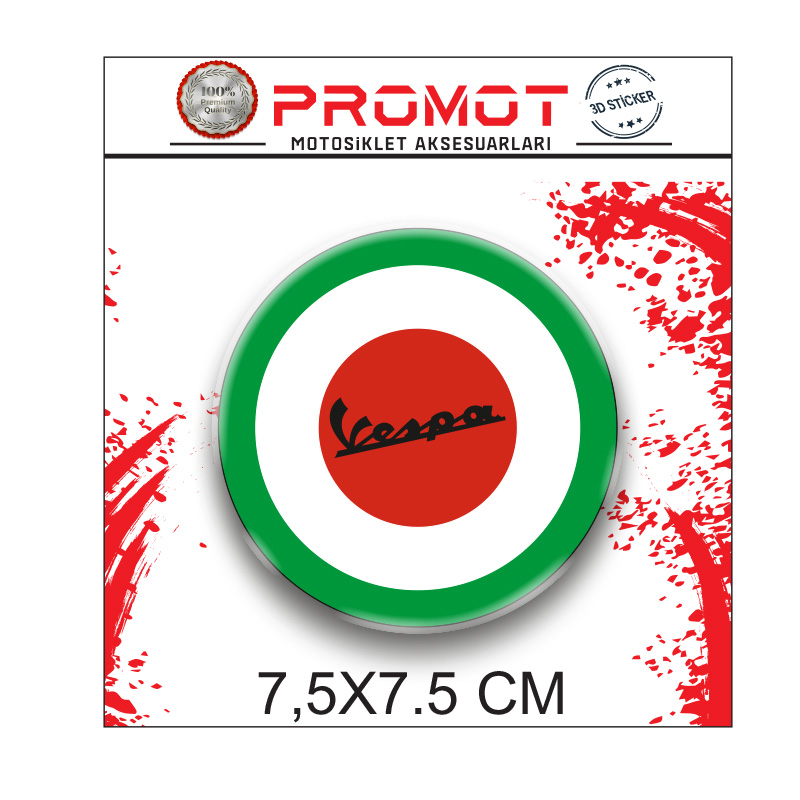 VESPA 3D LOGO STİCKER 7CM 3