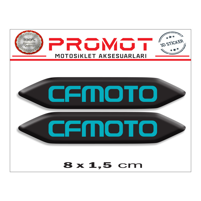 CF MOTO 3D KABARTMALI 2'Lİ DAMLA STİCKER 002