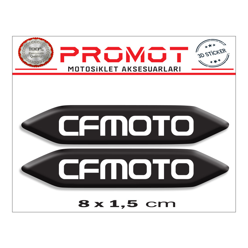 CF MOTO 3D KABARTMALI 2'Lİ DAMLA STİCKER 004