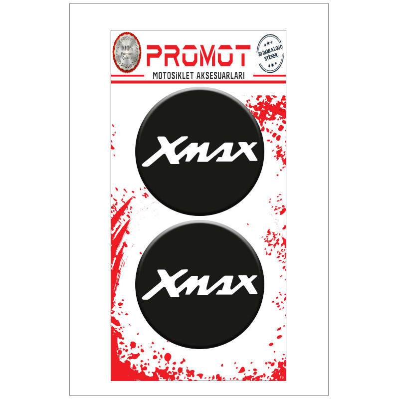 XMAX 3D KABARTMALI DAMLA LOGO STİCKER 5cm 03